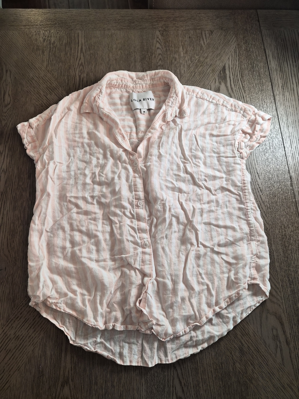 Lola River Pink Striped Button-Down Shirt